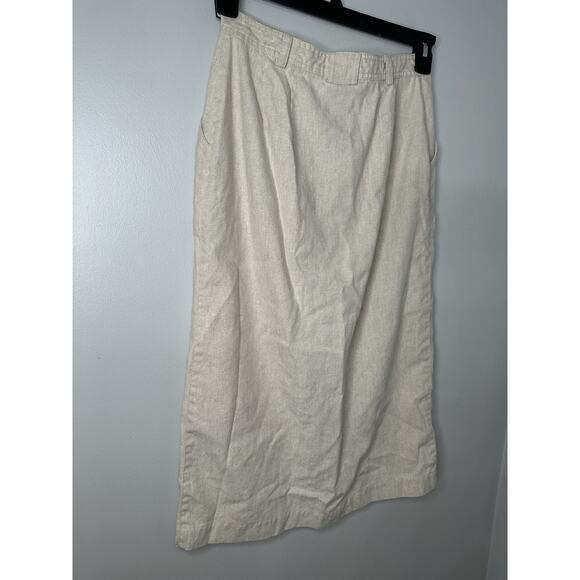 Liz Claiborne Sport Button Linen Blend Skirt Waist Size 8 - Picture 3 of 10